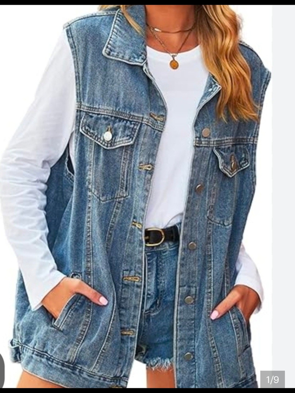 RW&CO. Oversized Denim Vest